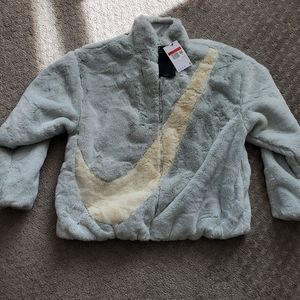 Nike Faux Fur Bomber Jacket